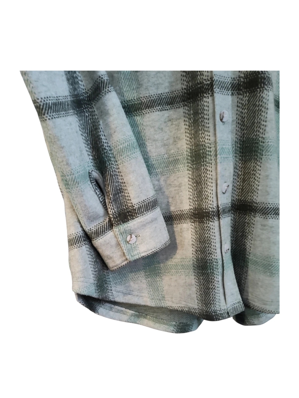 Thread & Supply Plaid Flannel Shacket Green Womens Size Medium - Picture 5 of 10